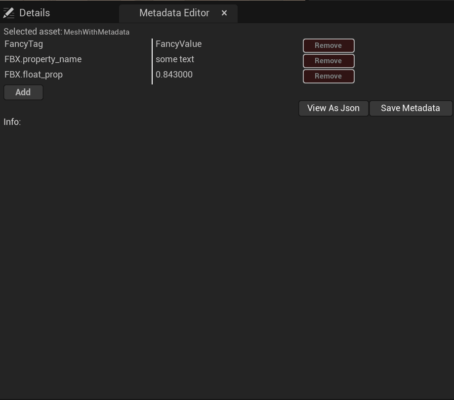 Docking Metatada Editor