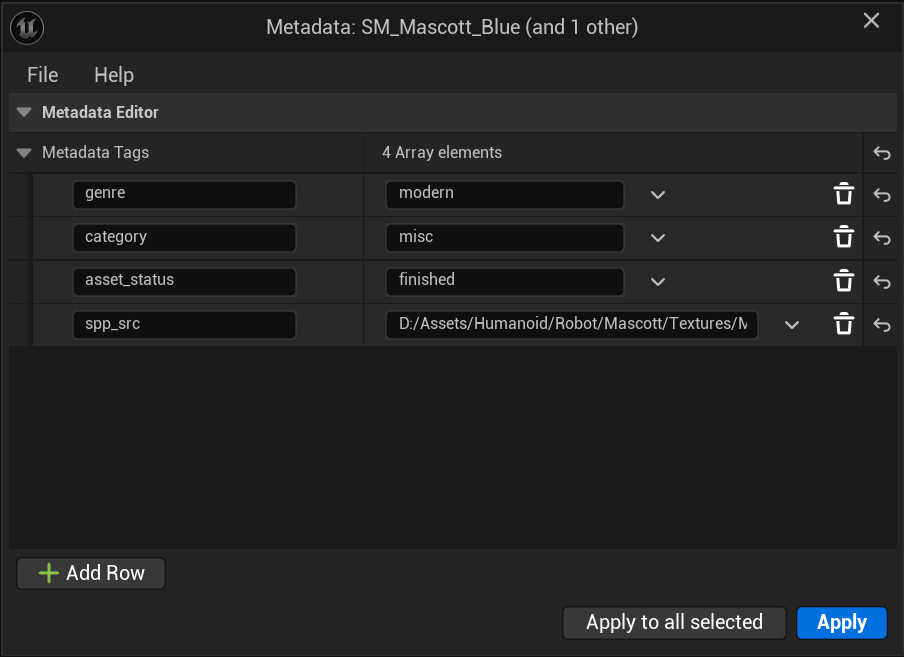 Editing Multiple Assets Metadata Tags