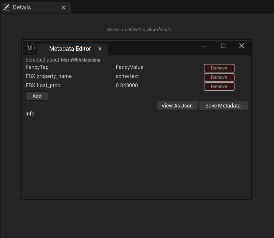 Docking Metatada Editor