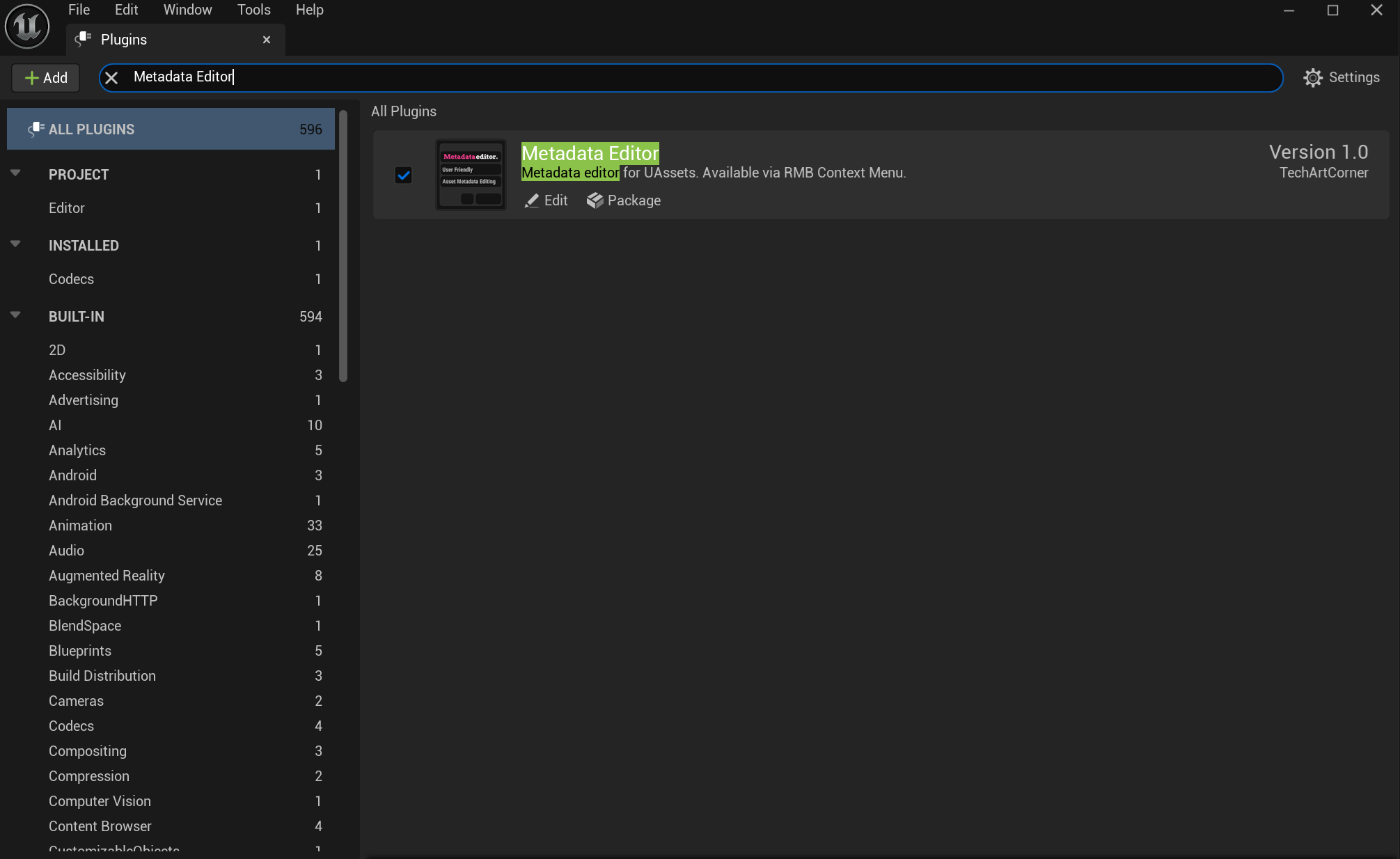 Toggle Metadata Editor Plugin